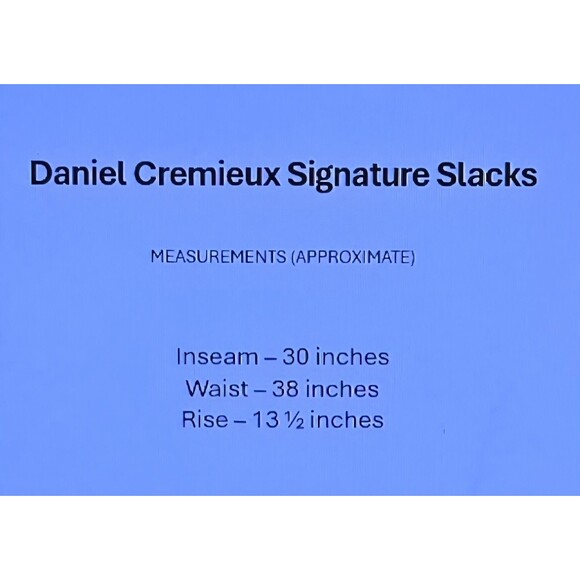 Daniel Cremieux Signature‎ Mens Pants 38x30 Beige Dress Slacks Flat Front - Picture 6 of 6